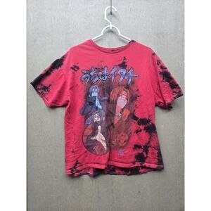 Naruto anime graphic T-shirt featuring Itachi Uchiha artwork with red and black